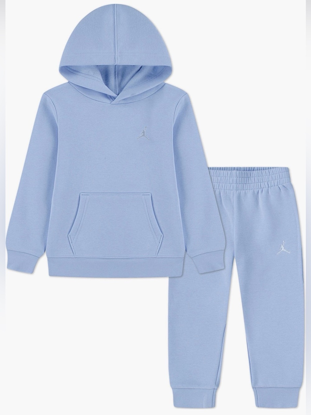 NWT Jordan Kids’ Brooklyn Fleece Hoodie & Joggers Set in Hydrogen Blue, Size 5